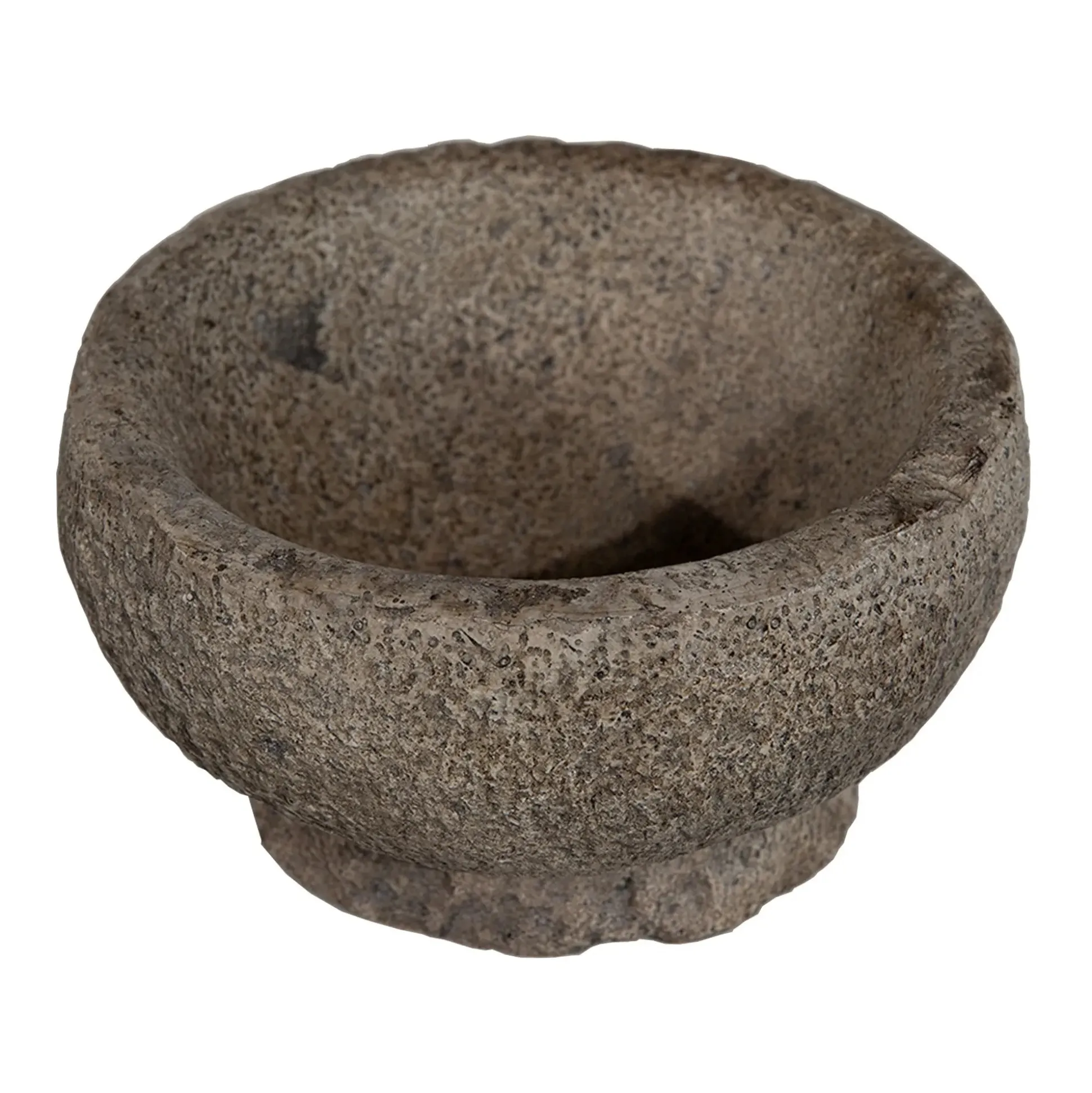 Bowl Con Soporte De Resina Simulacion Piedra I