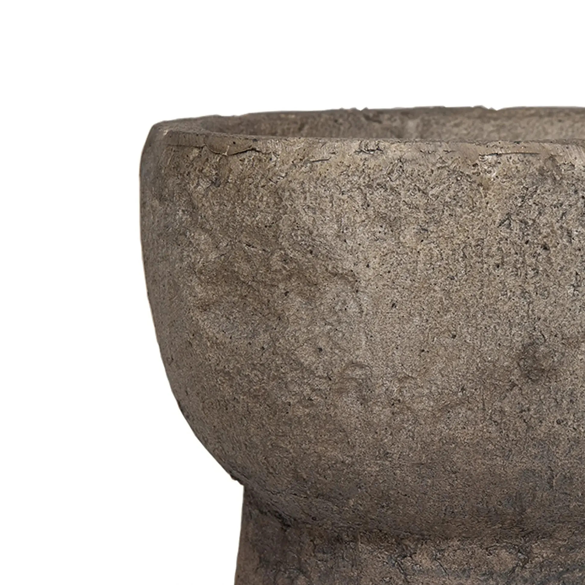Bowl Con Soporte De Resina Simulacion Piedra II