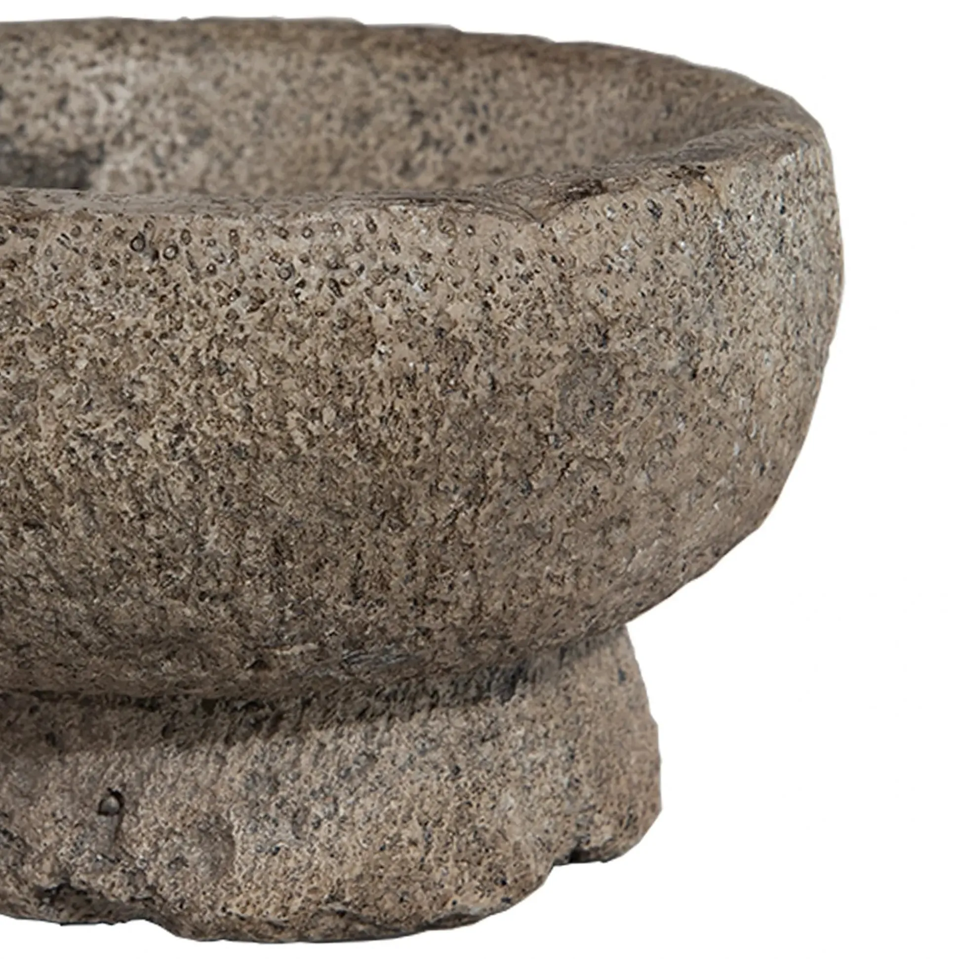 Bowl Con Soporte De Resina Simulacion Piedra I