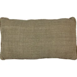 Cojín Café Jute 66X36 Con Cordón A Los Lados