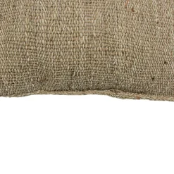 Cojín Café Jute 40X40 Con Cordón En Los Lados