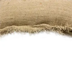 Cojín Jute Café 66X36 Con Fleco En Los Lados