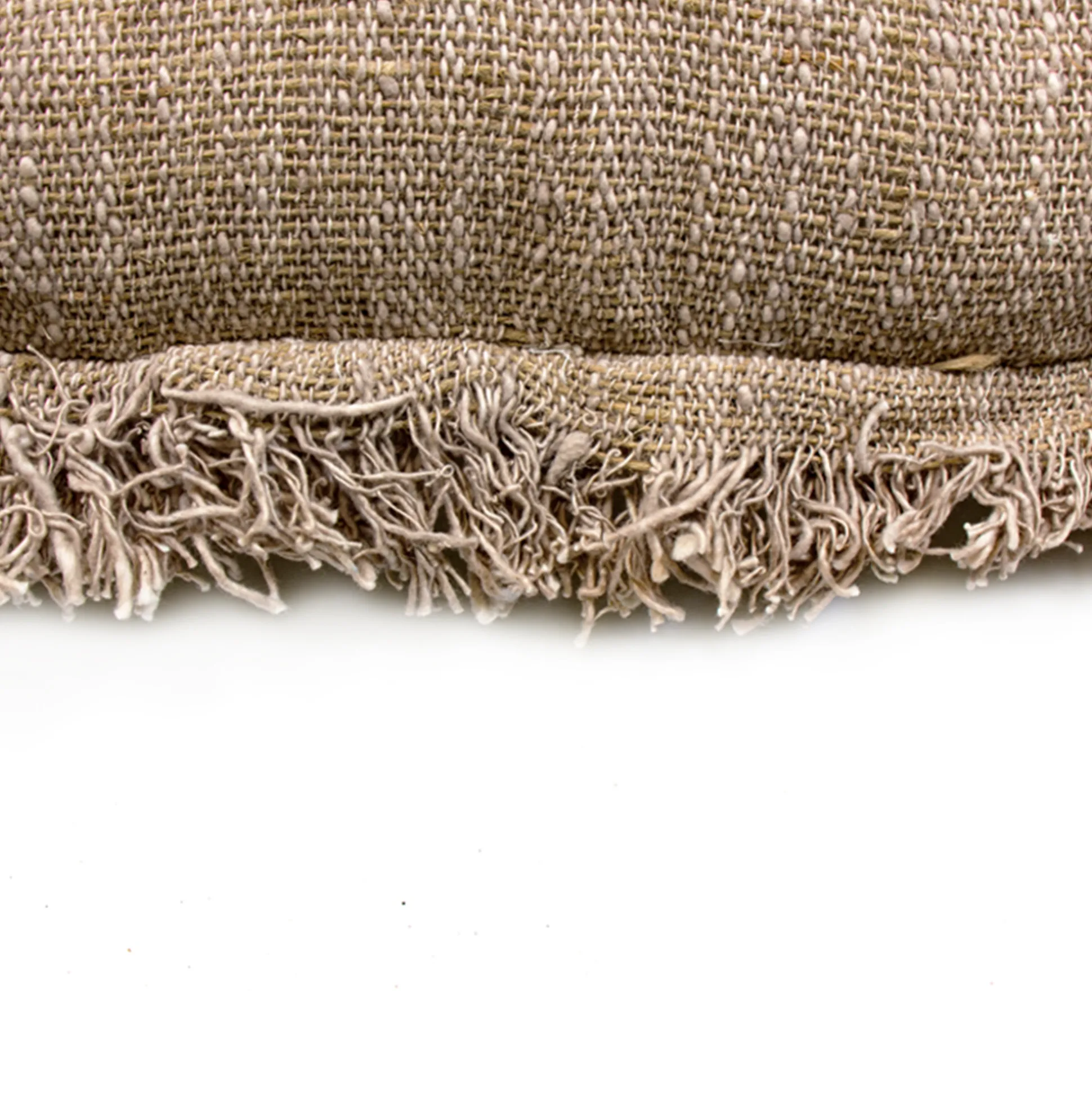 Cojín Jute 55X55 Con Fleco En Los Lados