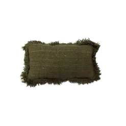 Cojín Martini 66X36 Verde Con Fleco En Los Lados