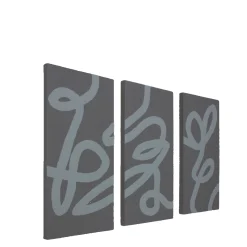 Cuadro Aros Neutro, Set de 3 Piezas