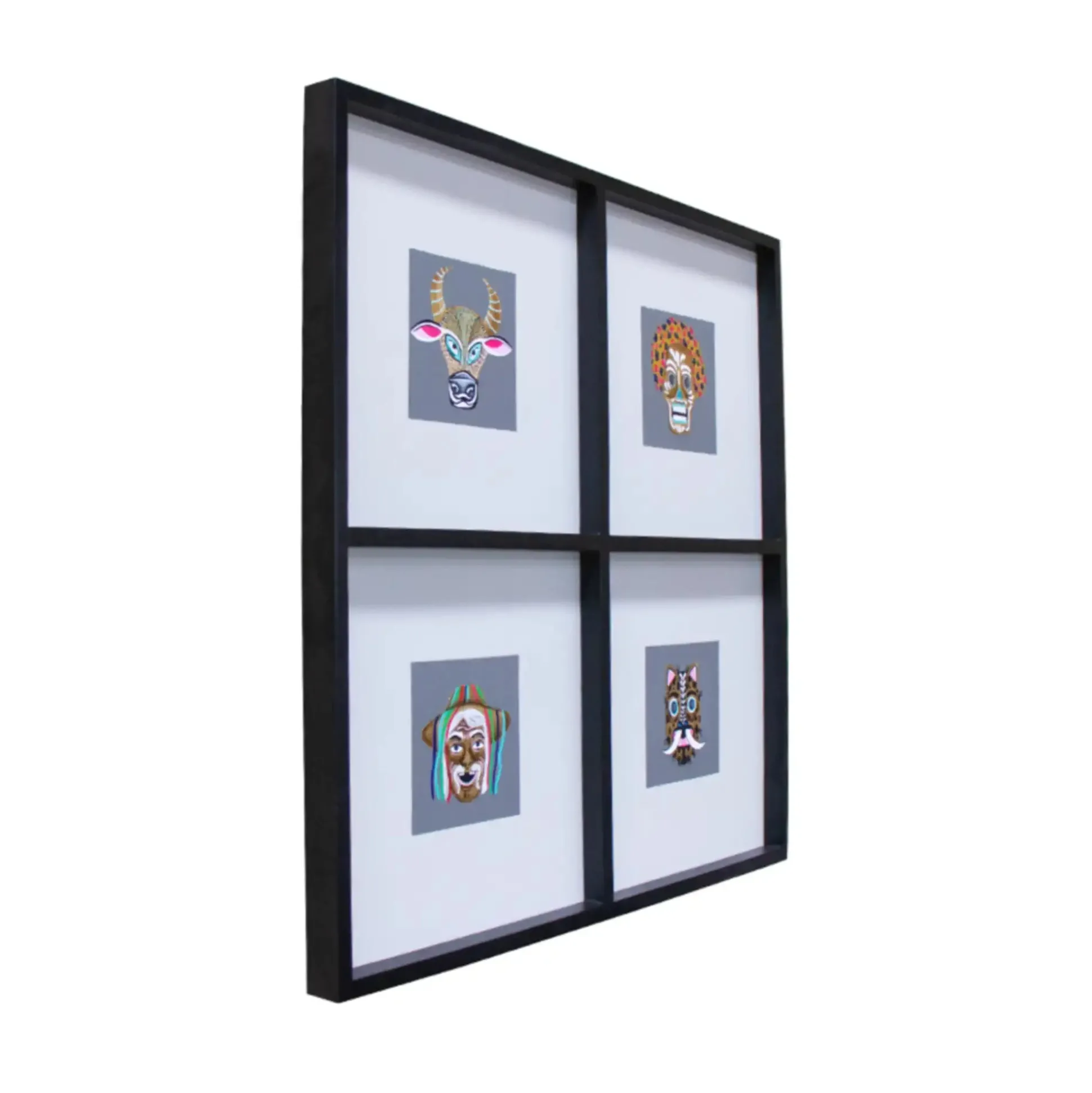Cuadro Tradiciones, Ventana con 4 Máscaras
