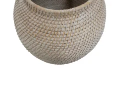 Florero Rattan Blanco II