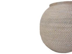 Florero Rattan Blanco II