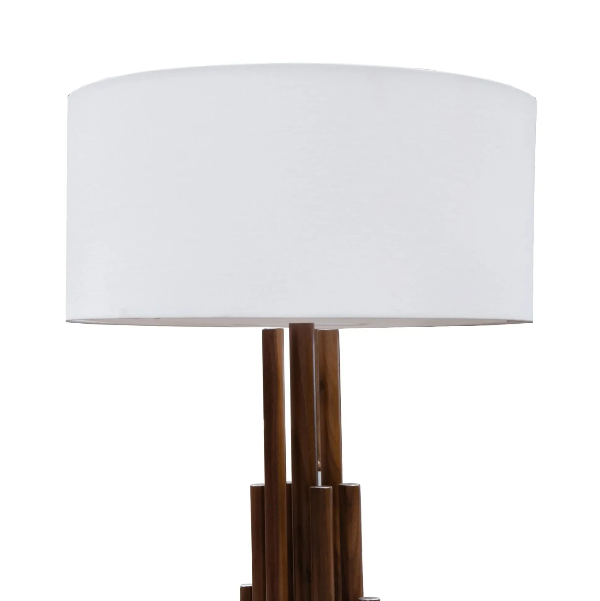 Lámpara De Mesa Torre Nogal