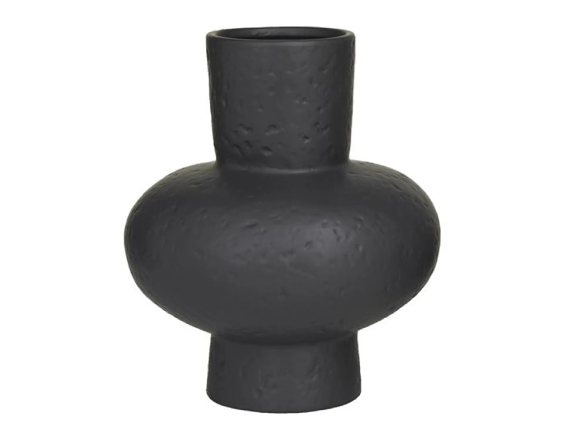 Set 2 Jarrones De Ceramica Calabaza Negro