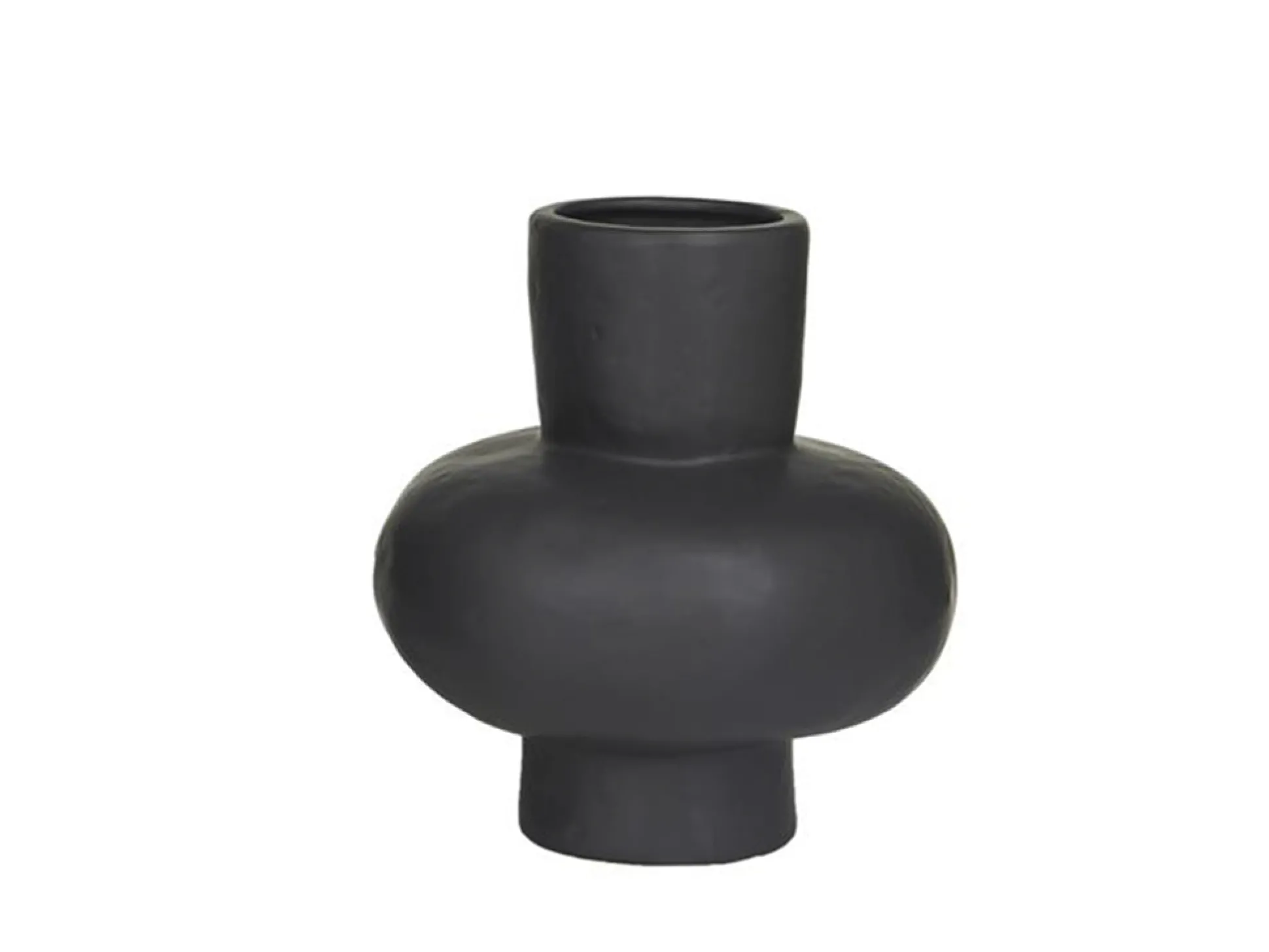 Set 2 Jarrones De Ceramica Calabaza Negro