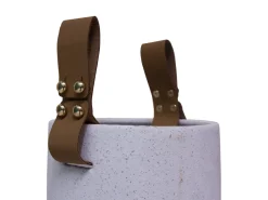 Set De 2 Envases Con Asas De Cuero