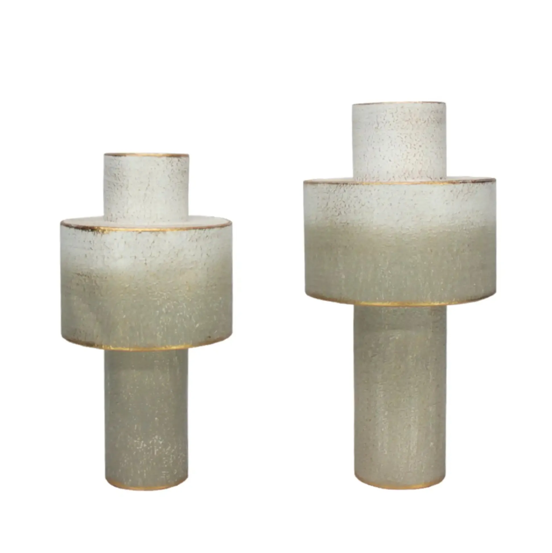 Set De 2 Envases Metálicos Alinor De Acabado Blanco