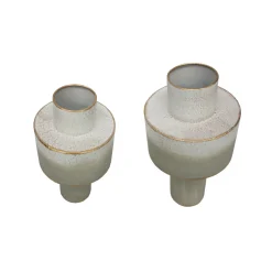 Set De 2 Envases Metálicos Alinor De Acabado Blanco