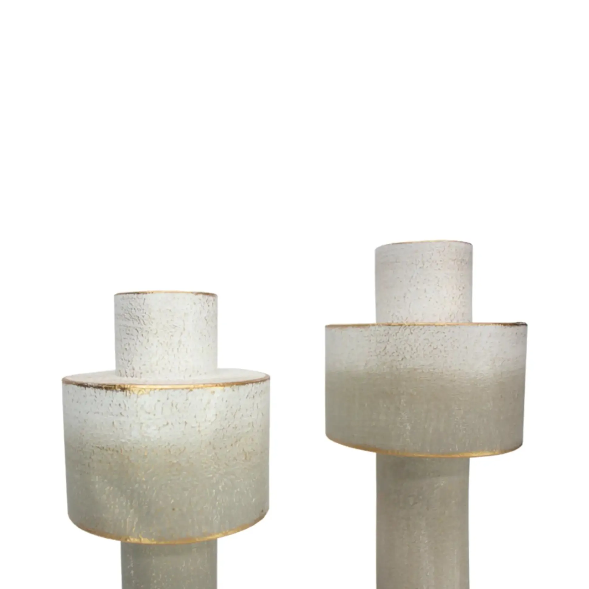 Set De 2 Envases Metálicos Alinor De Acabado Blanco