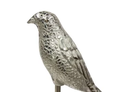 Set De 2 Esculturas Aves Plata