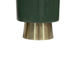 Set De 3 Maceteros De Metal Acabado Verde