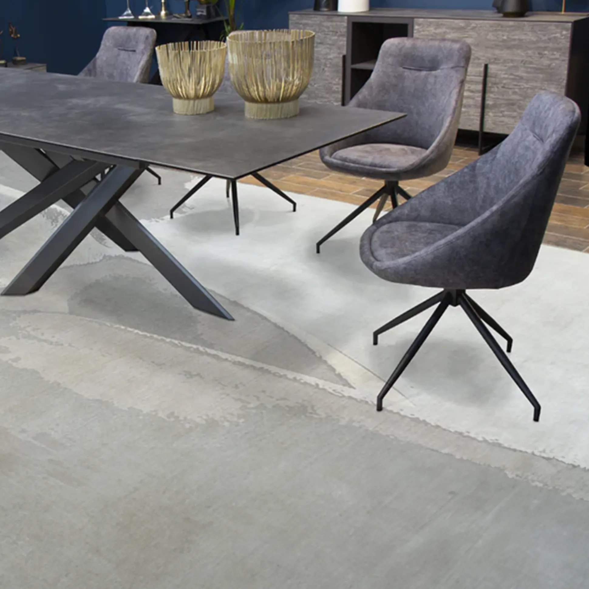 Set Mesa Con Extensión Westbourne + 8 Sillas Giratorias Westbourne