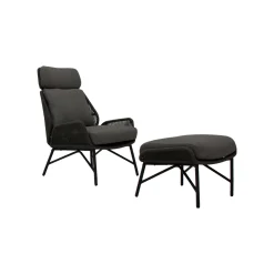 Sillón Con Taburete Carthago Platinum