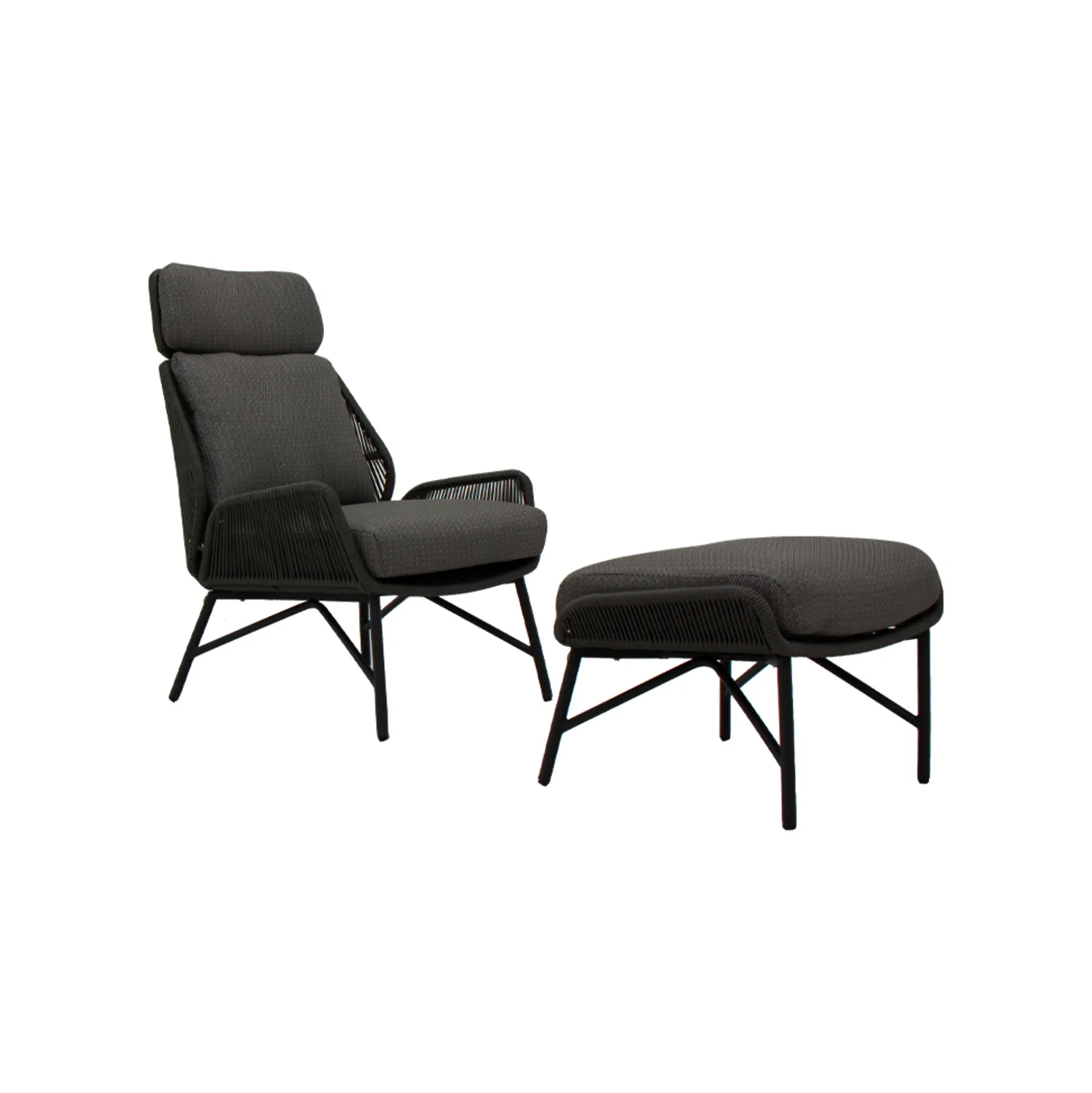 Sillón Con Taburete Carthago Platinum