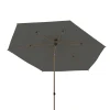 Sombrilla Azzurro 3.0 M Wood-Look Charcoal