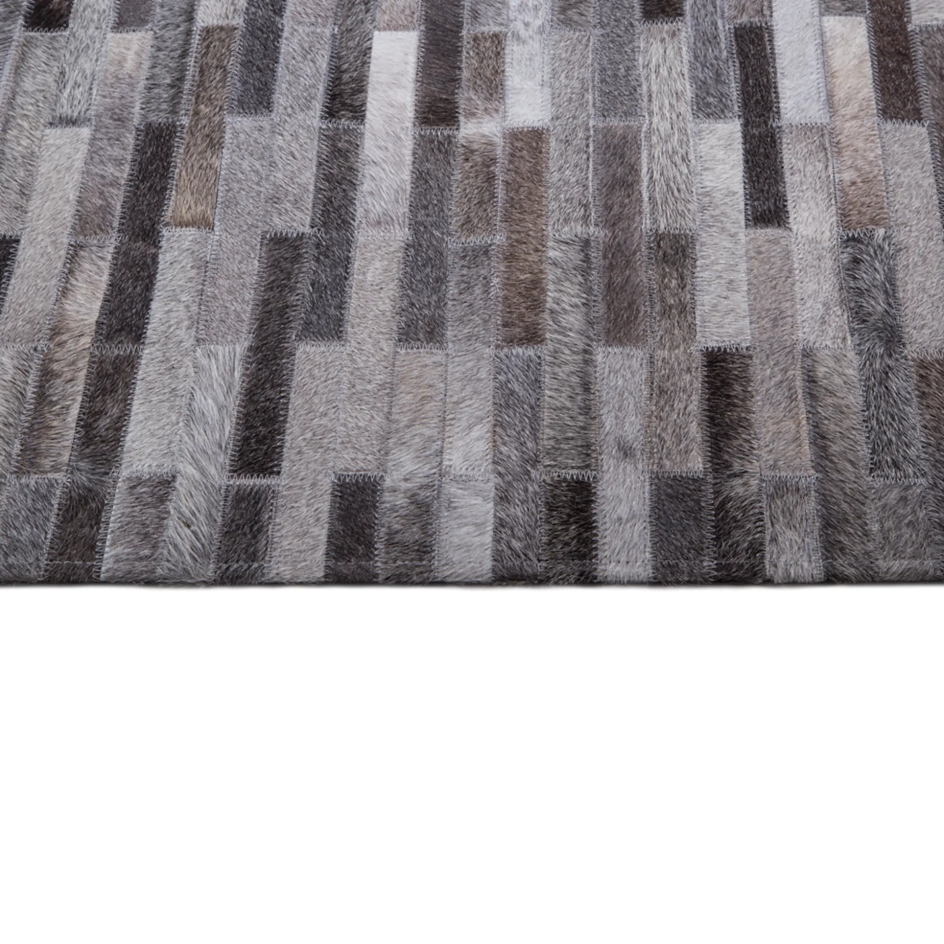 Tapete Cow Hide Rug Brick Dark Grey